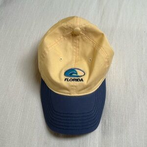 Florida Adjustable Baseball Cap Nautical Yellow + Blue